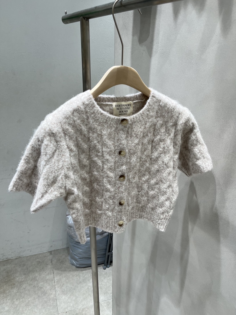 EVERCOMMERCE METICULOUSLY DESIGNED東大門㊣代購女裝新品推薦針織衫羊毛混紡EVERCOMMERCE針織衫圖色4
