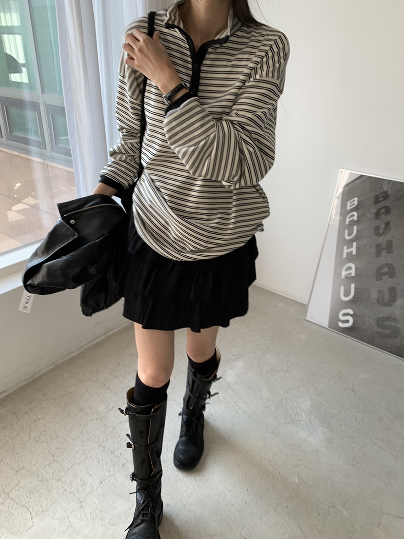 GAMDONG東大門㊣代購女士新款人氣熱賣真品25秋冬時尚長袖T恤GAMDONG長袖T恤