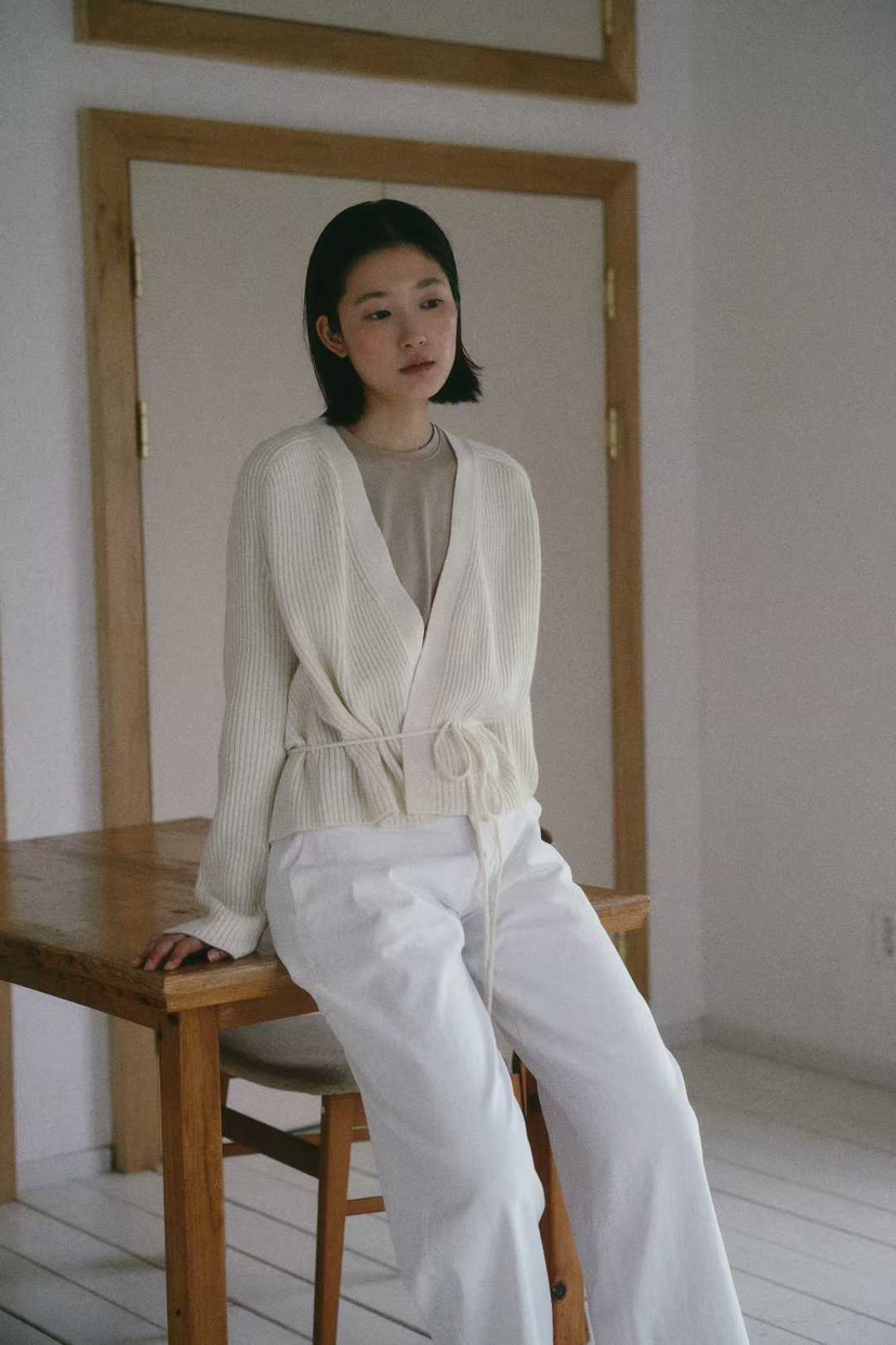 THE STARDUST韓國直郵㊣女裝新款人氣針織衫不含內搭含腰繩開衫THE STARDUST針織衫