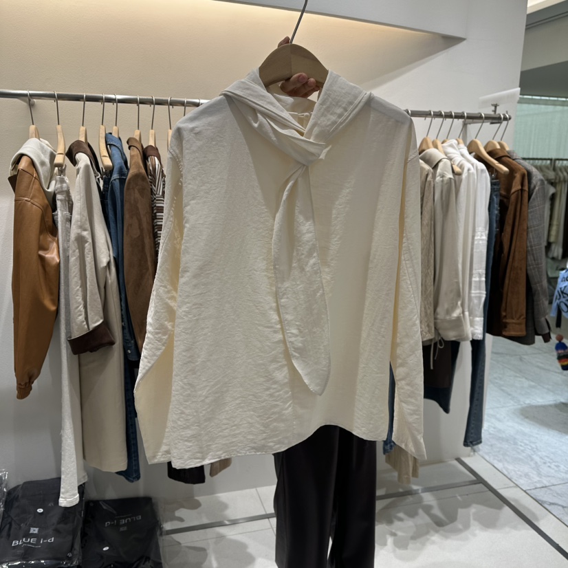BLUEI-D東大門㊣直郵女士新品熱賣休閑推薦真品襯衫蕾絲衫Blue i-d襯衫/蕾絲衫