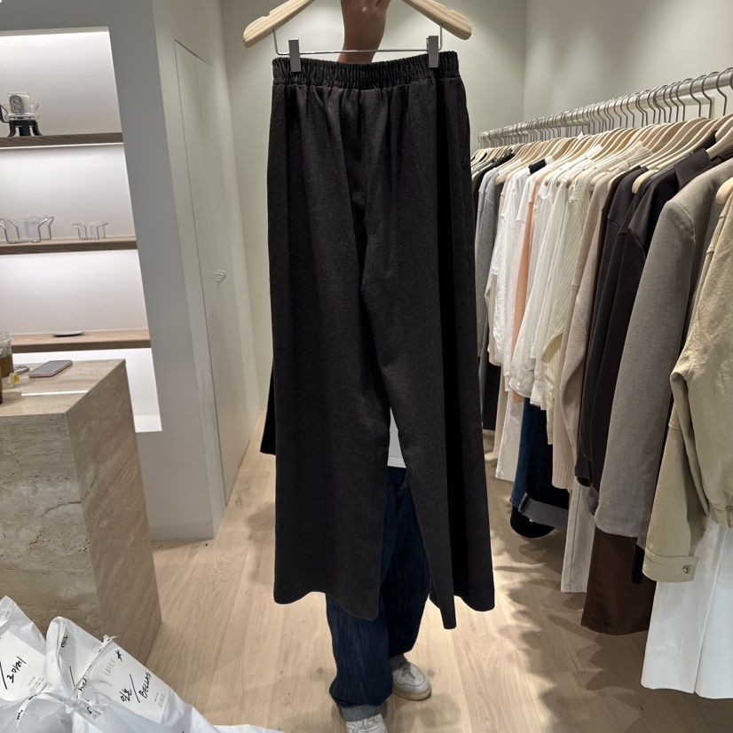 LIFFEY韓國代購㊣女士新品人氣時尚真品25秋冬推薦休閑褲羊毛LIFFEY休閑褲