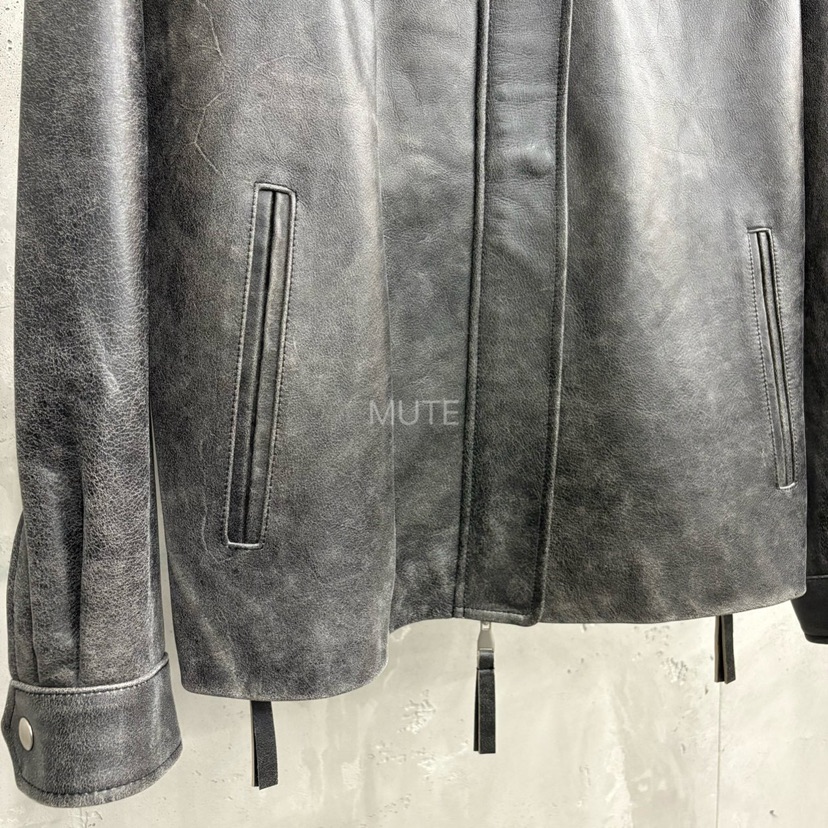 MUTE-P韓國代購㊣女裝新品熱賣人氣推薦真品25秋冬皮衣皮革MUTE皮衣