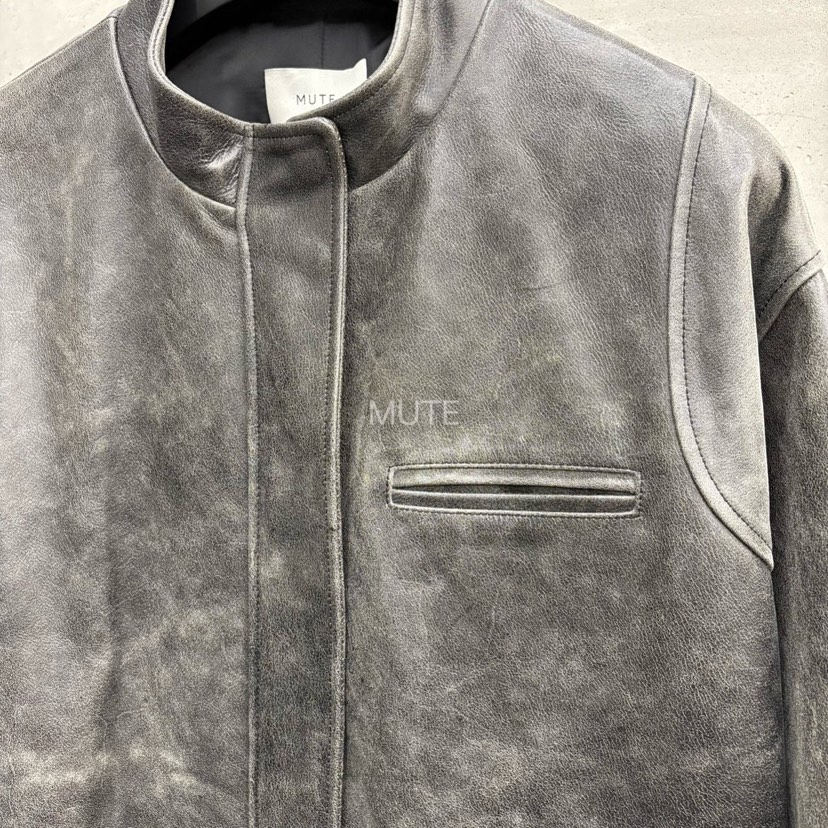 MUTE-P韓國代購㊣女裝新品熱賣人氣推薦真品25秋冬皮衣皮革MUTE皮衣