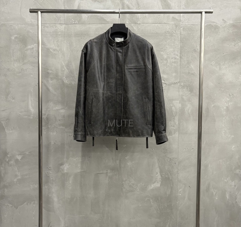 MUTE-P韓國代購㊣女裝新品熱賣人氣推薦真品25秋冬皮衣皮革MUTE皮衣圖色1