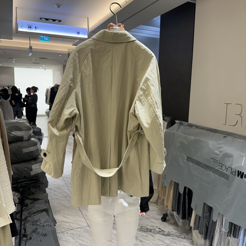 MER東大門㊣代購女士新品休閑熱賣職業推薦人氣真品夾克含腰帶MER/ANGELO BIANCO夾克