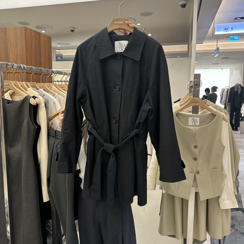 MER東大門㊣代購女士新品休閑熱賣職業推薦人氣真品夾克含腰帶MER/ANGELO BIANCO夾克圖色2