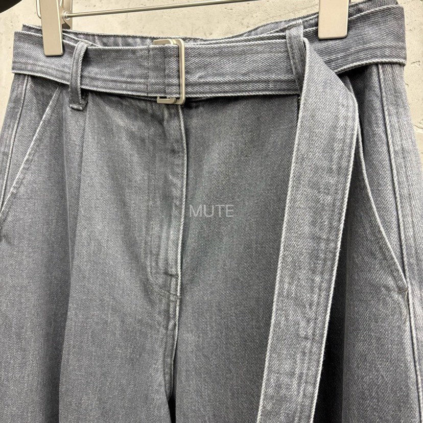 MUTE-P東大門㊣直郵女裝新款時尚休閑熱賣推薦牛仔褲含腰帶MUTE牛仔褲