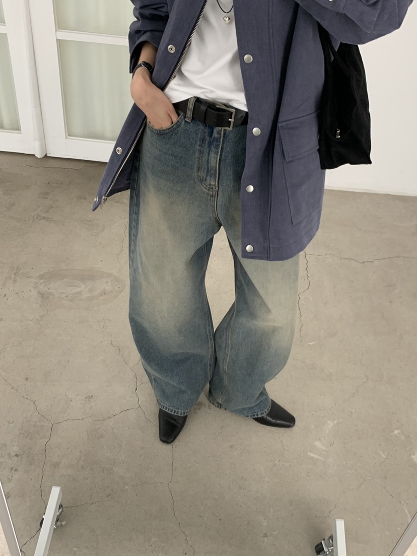 GAMDONG韓國直郵㊣女裝新品推薦人氣職業真品休閑25秋冬牛仔褲GAMDONG牛仔褲