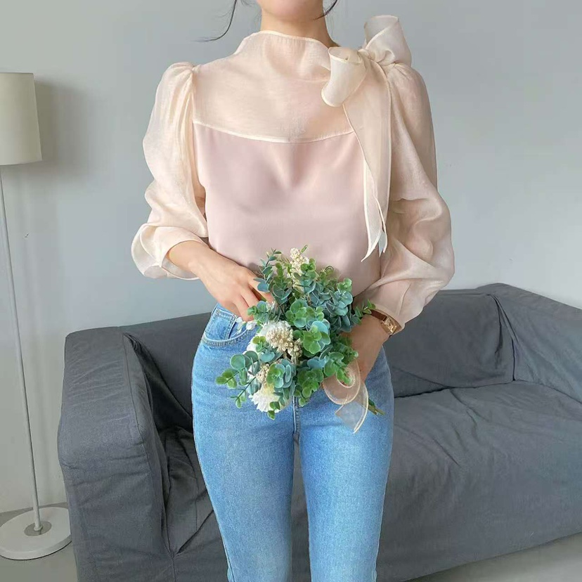 BLUE RIBBON韓國直郵㊣女士新品25秋冬熱賣真品襯衫蕾絲衫BLUE RIBBON襯衫/蕾絲衫