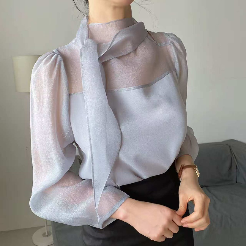 BLUE RIBBON韓國直郵㊣女士新品25秋冬熱賣真品襯衫蕾絲衫BLUE RIBBON襯衫/蕾絲衫