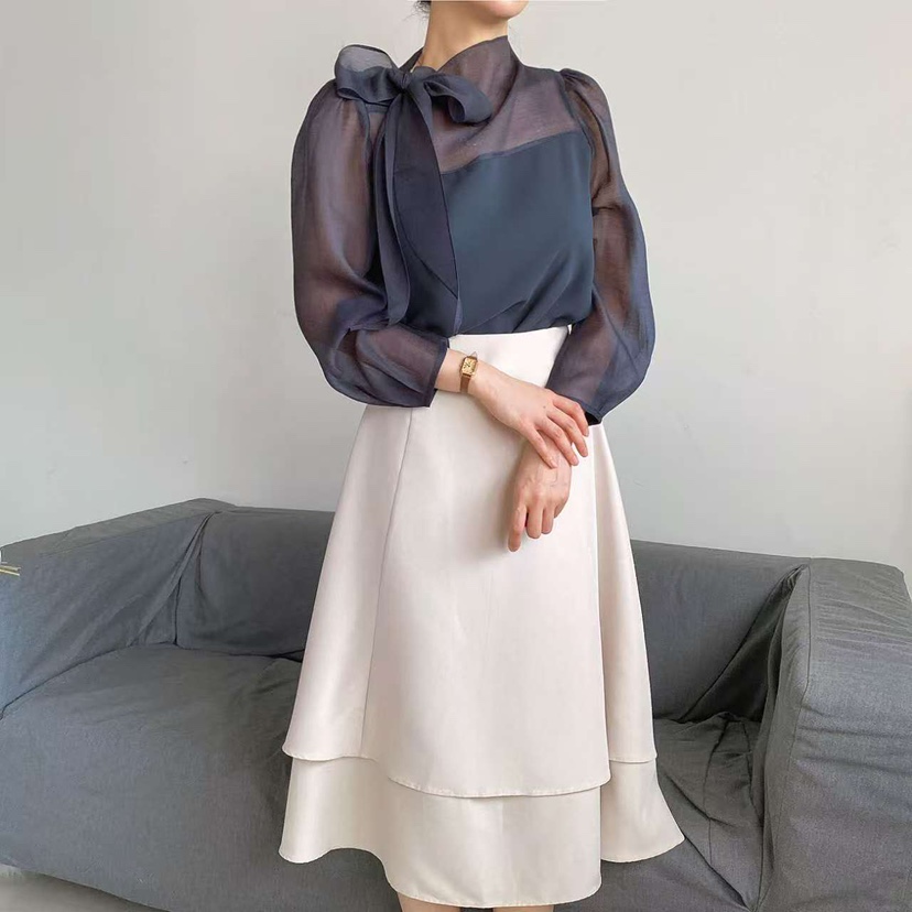 BLUE RIBBON韓國直郵㊣女士新品25秋冬熱賣真品襯衫蕾絲衫BLUE RIBBON襯衫/蕾絲衫