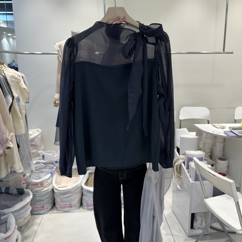 BLUE RIBBON韓國直郵㊣女士新品25秋冬熱賣真品襯衫蕾絲衫BLUE RIBBON襯衫/蕾絲衫圖色3