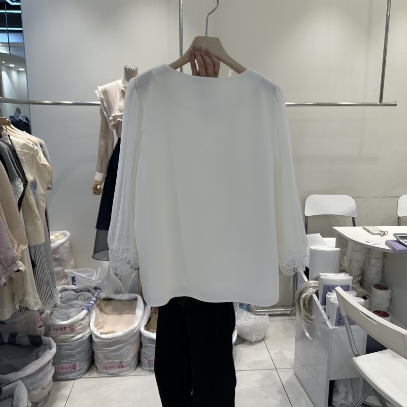 BLUE RIBBON東大門㊣代購女士新款熱賣休閑人氣襯衫蕾絲衫BLUE RIBBON襯衫/蕾絲衫