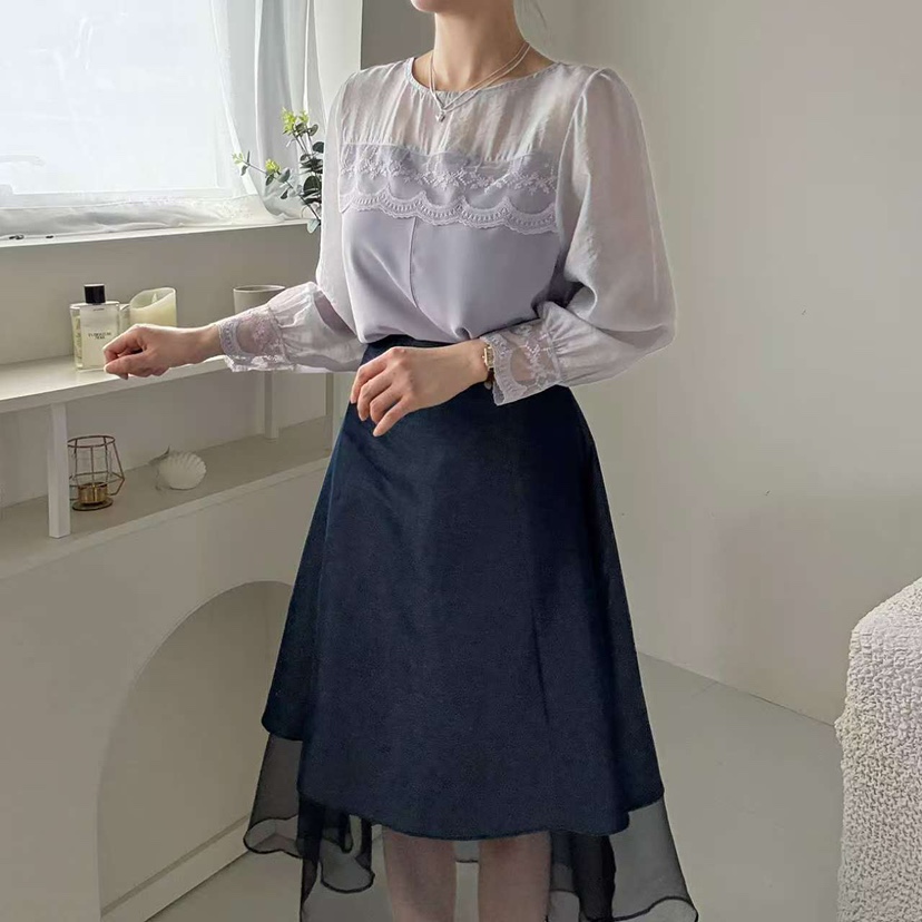 BLUE RIBBON東大門㊣直郵女士新品時尚人氣真品襯衫蕾絲衫BLUE RIBBON襯衫/蕾絲衫