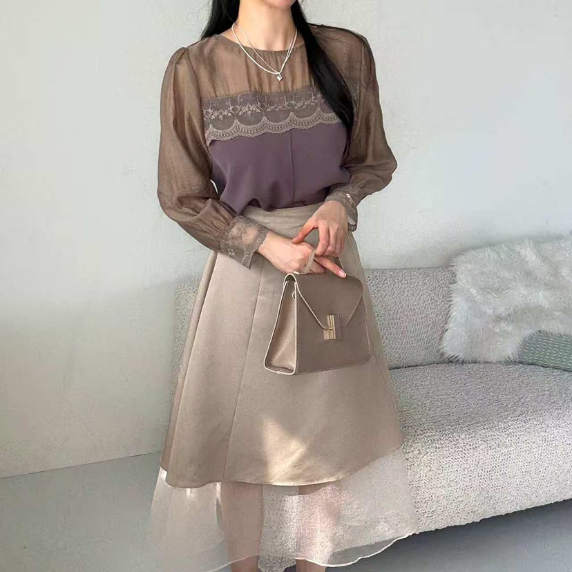 BLUE RIBBON東大門㊣直郵女士新品時尚人氣真品襯衫蕾絲衫BLUE RIBBON襯衫/蕾絲衫