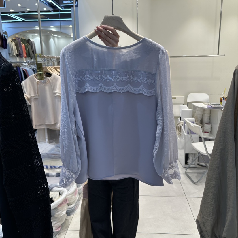 BLUE RIBBON東大門㊣直郵女士新品時尚人氣真品襯衫蕾絲衫BLUE RIBBON襯衫/蕾絲衫圖色3
