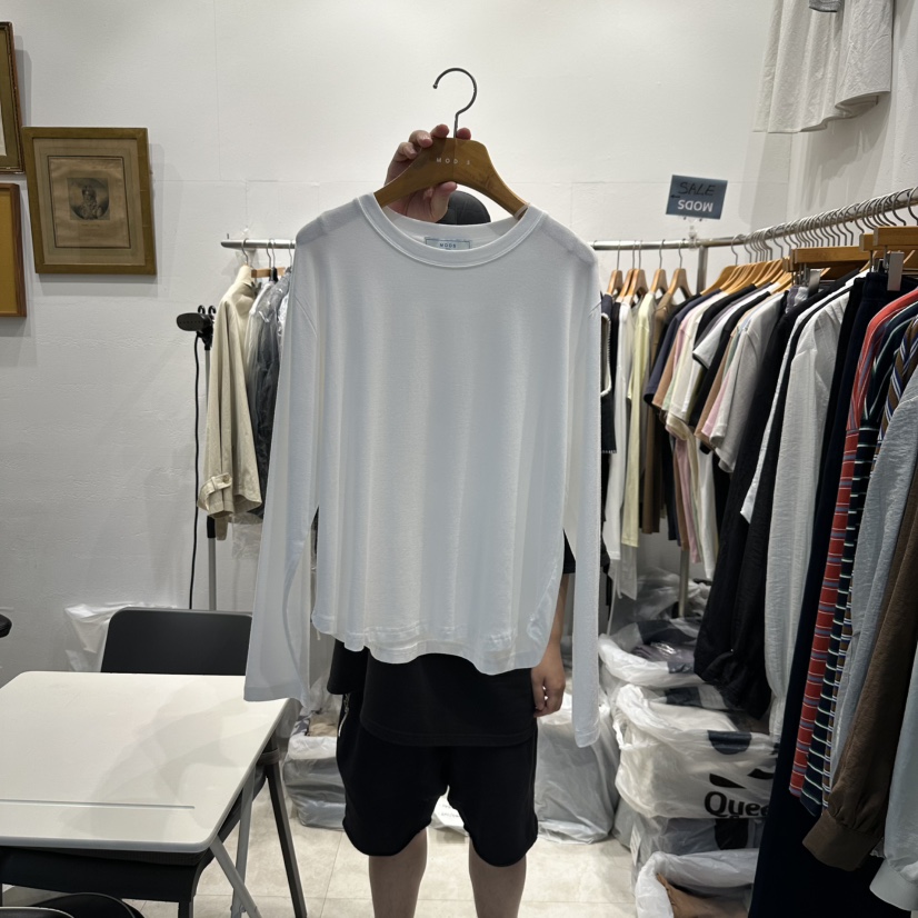 MODS-Q東大門㊣實拍女裝新品推薦時尚25秋冬長袖T恤莫代爾MODS-Q長袖T恤圖色1