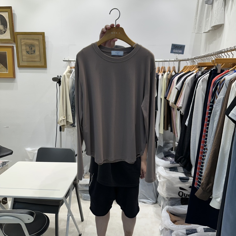 MODS-Q東大門㊣實拍女裝新品推薦時尚25秋冬長袖T恤莫代爾MODS-Q長袖T恤圖色2