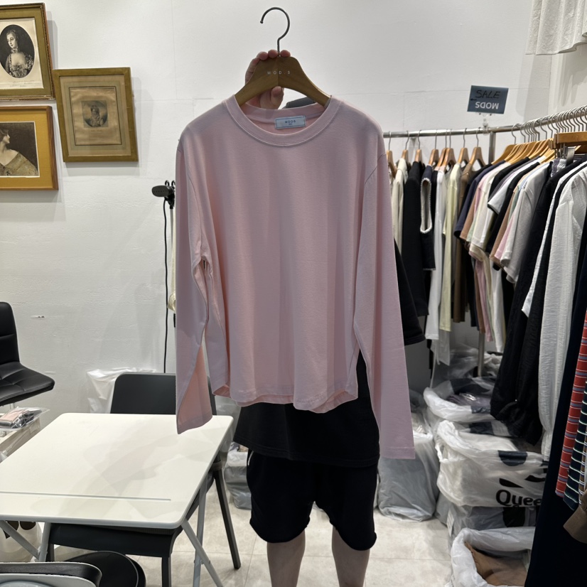 MODS-Q東大門㊣實拍女裝新品推薦時尚25秋冬長袖T恤莫代爾MODS-Q長袖T恤圖色4