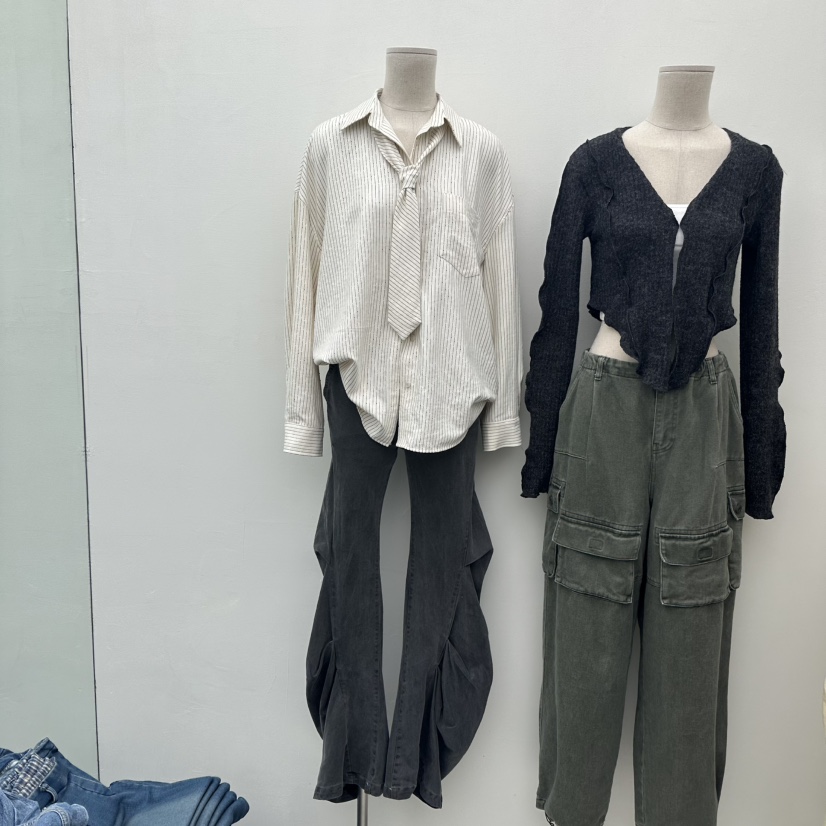CHAV韓國直郵㊣女裝新品職業25秋冬時尚休閑襯衫蕾絲衫含領帶CHAV襯衫/蕾絲衫