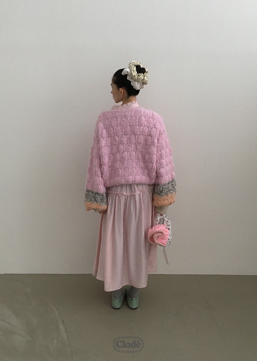 CLODE韓國直郵㊣女士新品25秋冬熱賣毛衣不含腰包含絲帶羊毛CLODE毛衣