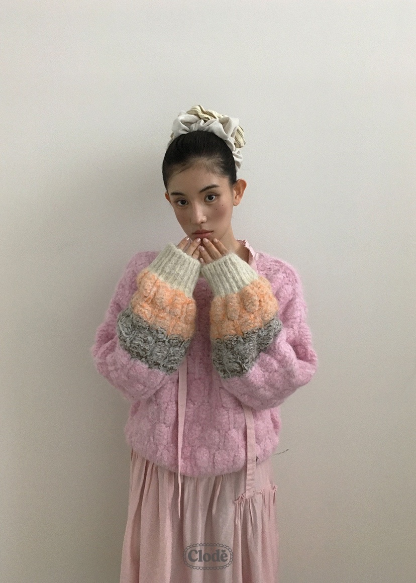 CLODE韓國直郵㊣女士新品25秋冬熱賣毛衣不含腰包含絲帶羊毛CLODE毛衣