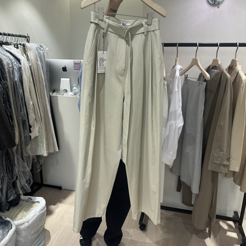 POSTMODERN東大門㊣直郵女裝新款人氣推薦25秋冬休閑褲含腰帶POSTMODERN休閑褲圖色1