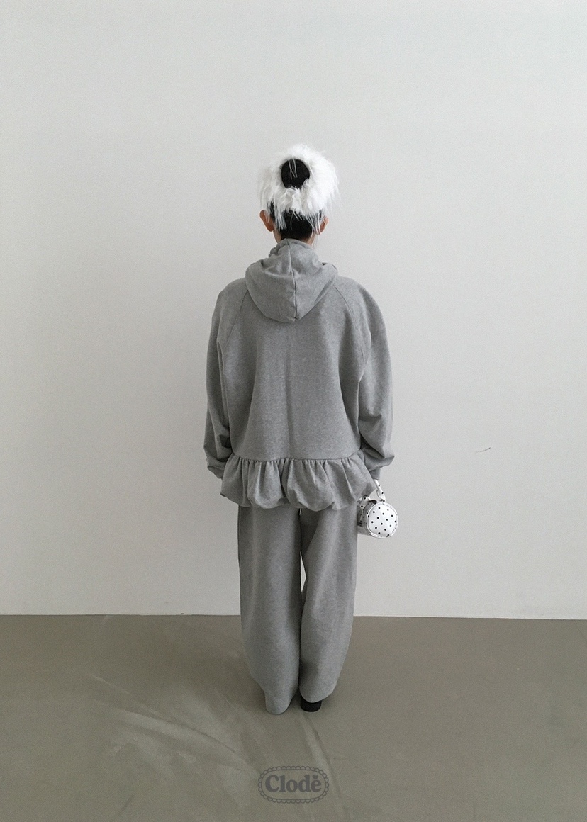 CLODE韓國代購㊣女裝新品推薦休閑人氣時尚真品衛衣荷葉邊兜帽CLODE衛衣