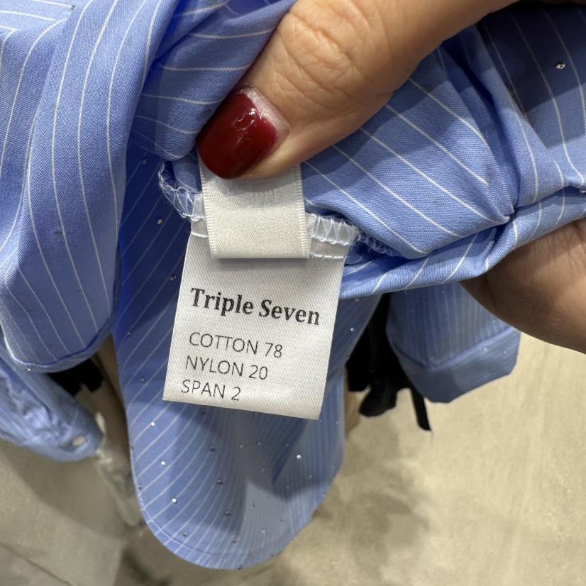 TRIPLE SEVEN東大門㊣代購女士新品人氣休閑25秋冬襯衫蕾絲衫TRIPLE SEVEN襯衫/蕾絲衫