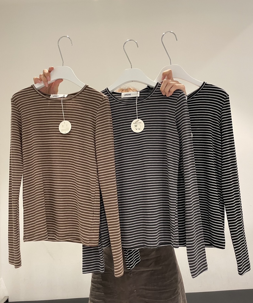 URBANE cloth東大門㊣直郵女裝新款職業長袖T恤美利奴羊毛URBANE cloth長袖T恤