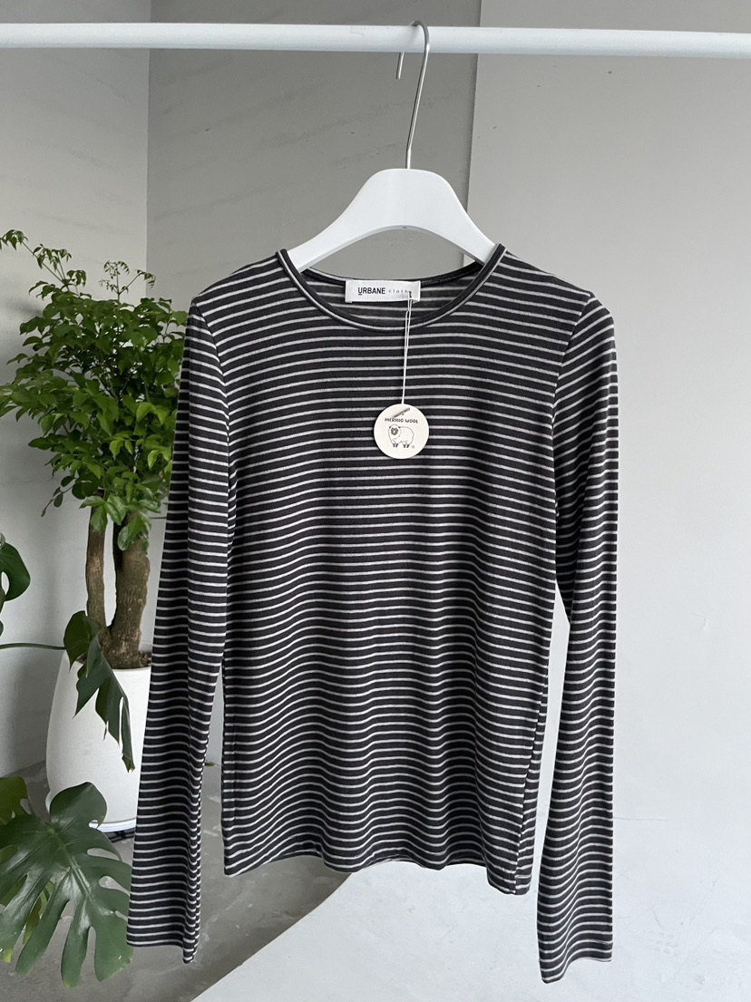 URBANE cloth東大門㊣直郵女裝新款職業長袖T恤美利奴羊毛URBANE cloth長袖T恤圖色2