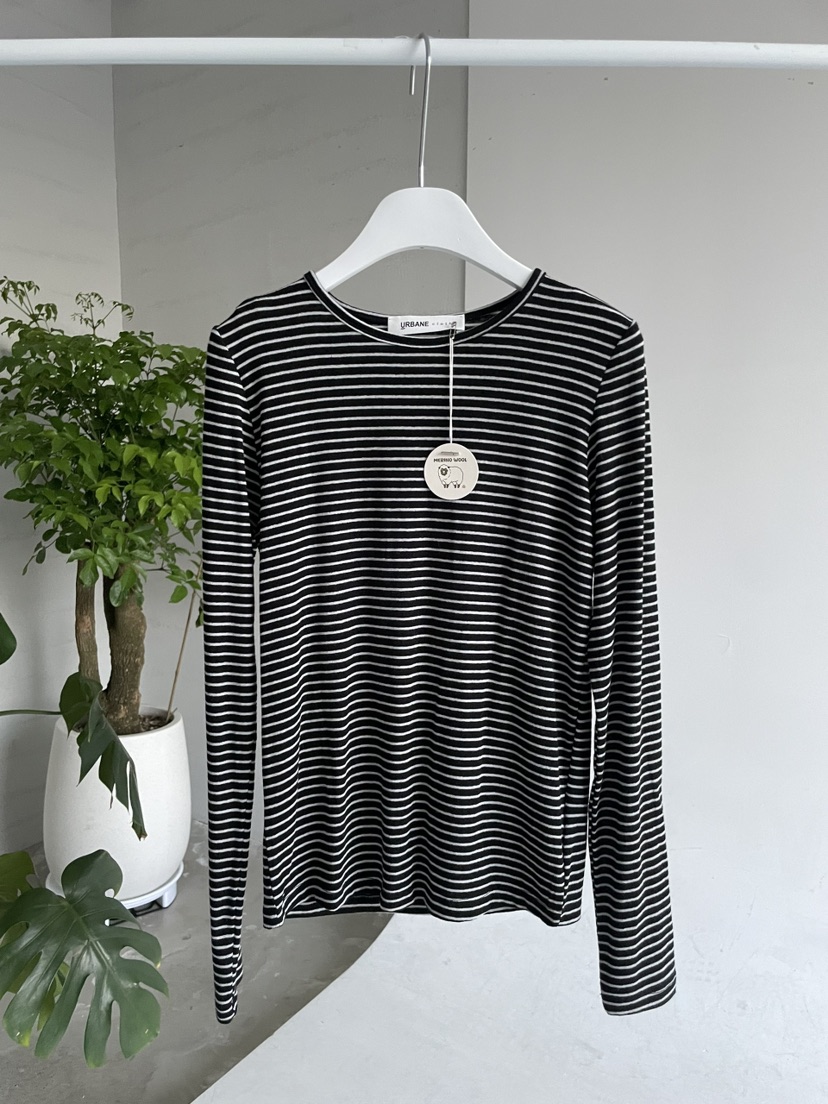 URBANE cloth東大門㊣直郵女裝新款職業長袖T恤美利奴羊毛URBANE cloth長袖T恤圖色3