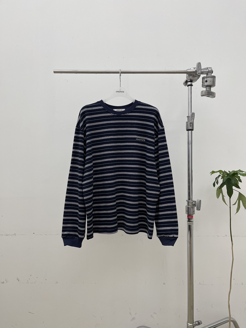 ATMOSPHERE東大門㊣代購女裝新款職業真品推薦時尚長袖T恤條紋ATMOSPHERE/BLING長袖T恤圖色2
