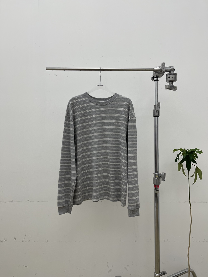 ATMOSPHERE東大門㊣代購女裝新款職業真品推薦時尚長袖T恤條紋ATMOSPHERE/BLING長袖T恤圖色3