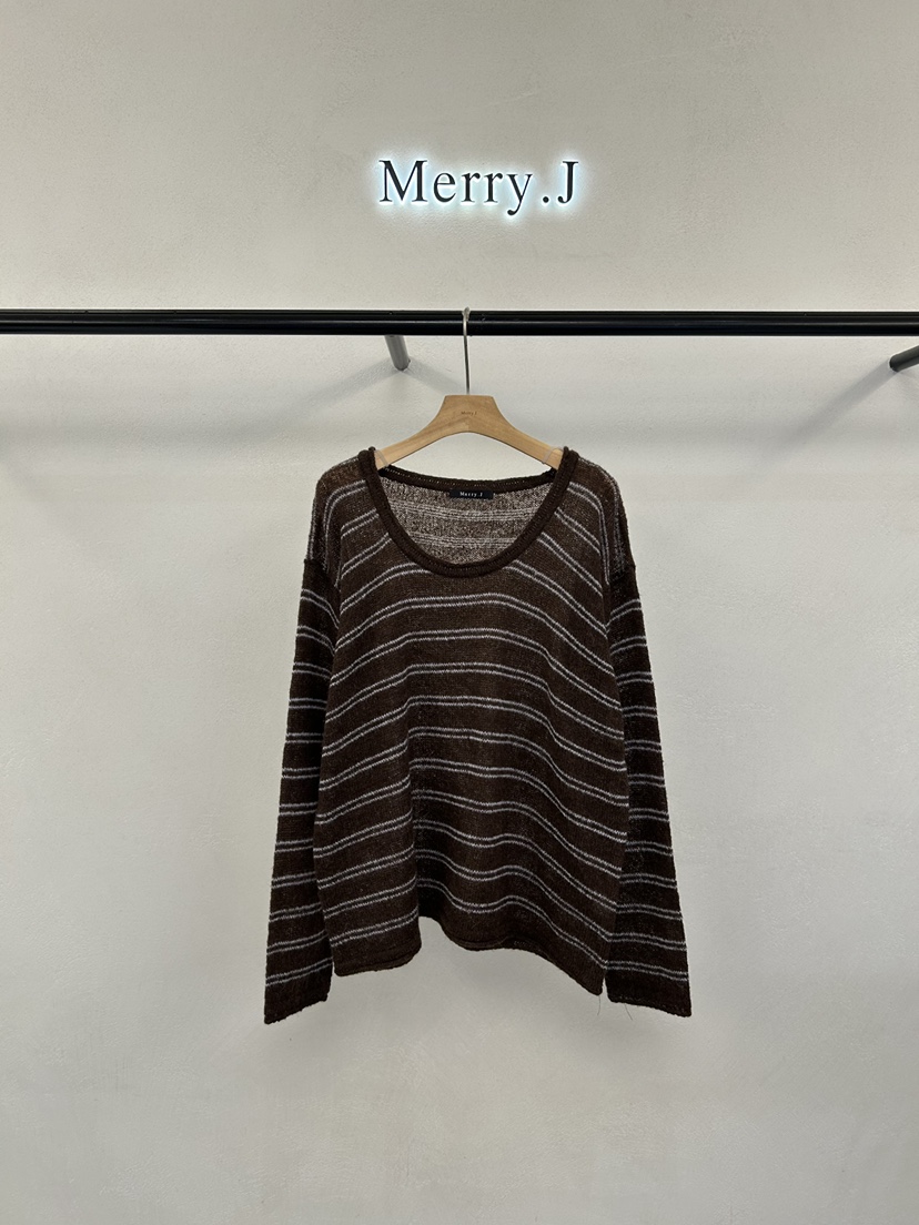 MERRY-J韓國代購㊣女裝新品休閑職業熱賣25秋冬人氣長袖T恤MERRY-J長袖T恤圖色3