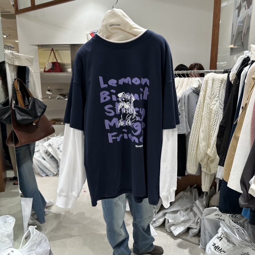 TEMPTING韓國代購㊣女裝新款職業人氣25秋冬時尚真品長袖T恤TEMPTING長袖T恤圖色3