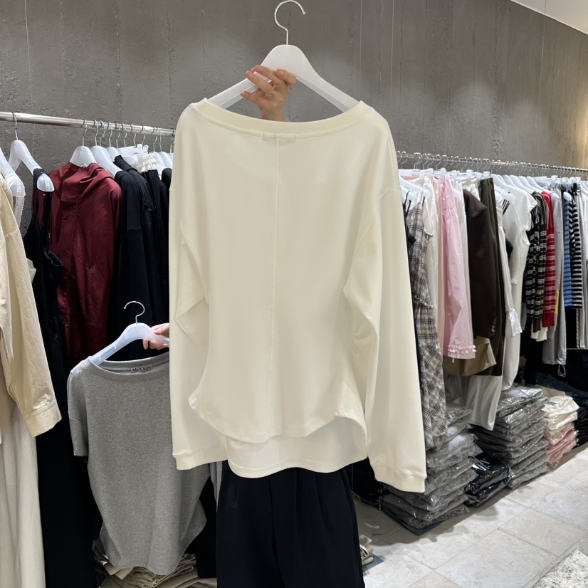 MIXXIN東大門㊣實拍女裝新品職業推薦真品熱賣人氣25秋冬長袖T恤MIXXIN長袖T恤