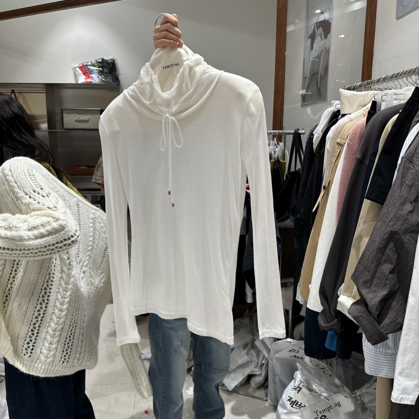 TEMPTING東大門㊣直郵女裝新品推薦熱賣休閑職業人氣長袖T恤TEMPTING長袖T恤圖色1