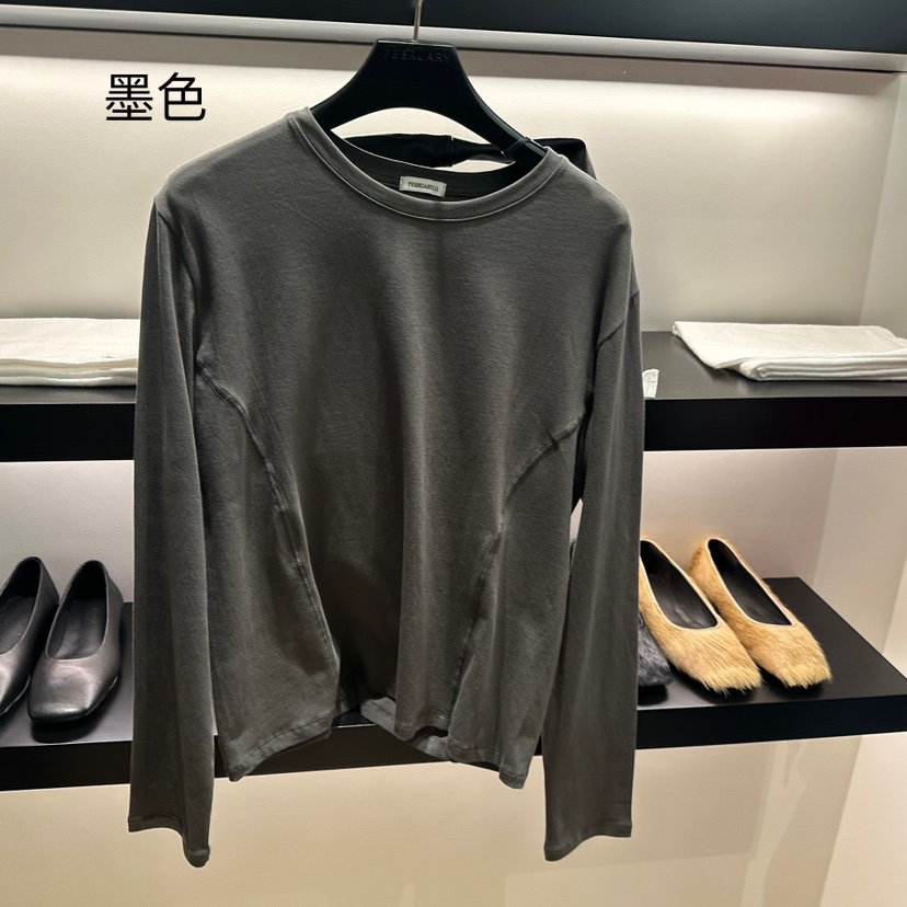 FEBRUARY 11東大門㊣直郵女裝新款真品人氣熱賣推薦長袖T恤FEBRUARY 11長袖T恤圖色1