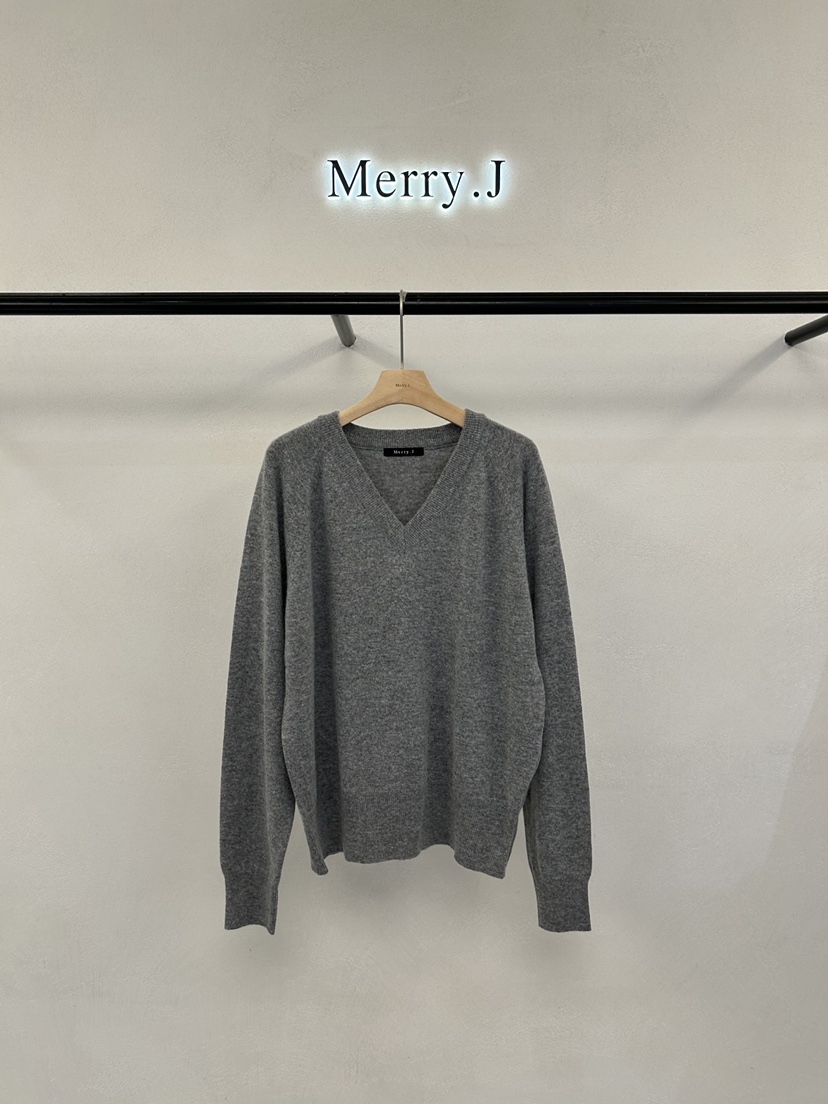 MERRY-J韓國代購㊣女士新品時尚熱賣推薦25秋冬休閑針織衫MERRY-J針織衫圖色1