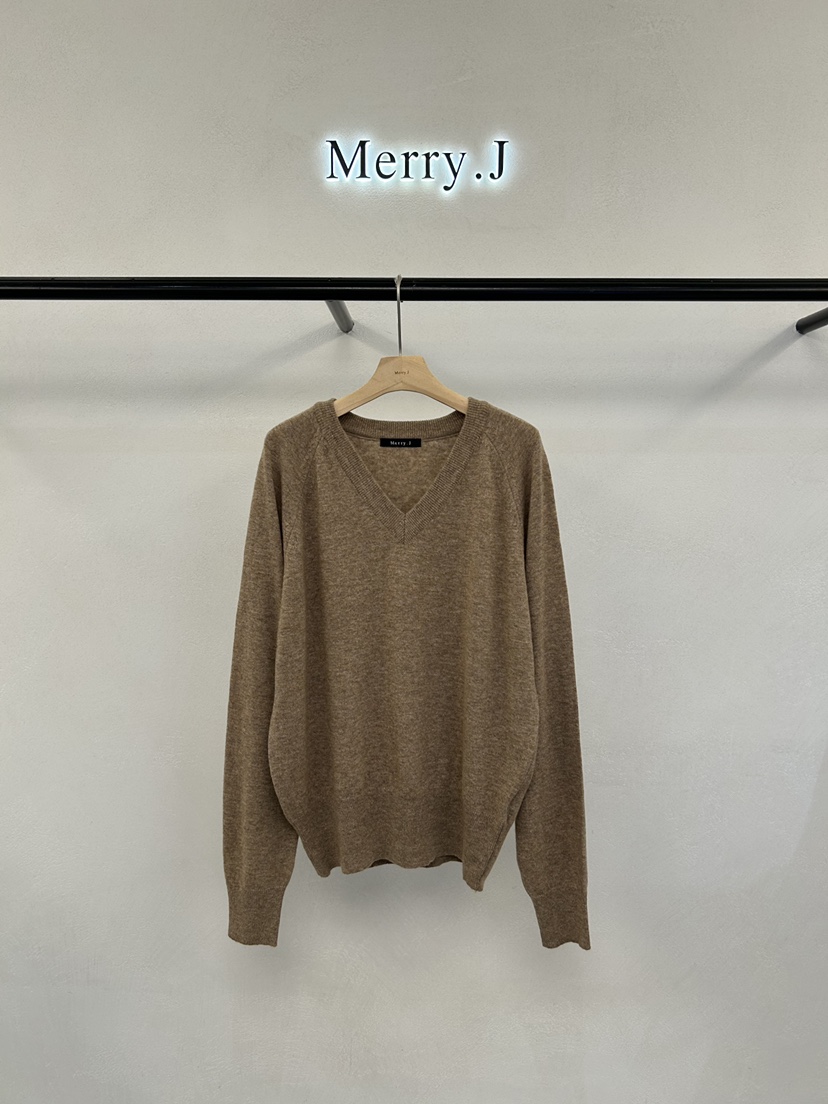 MERRY-J韓國代購㊣女士新品時尚熱賣推薦25秋冬休閑針織衫MERRY-J針織衫圖色2