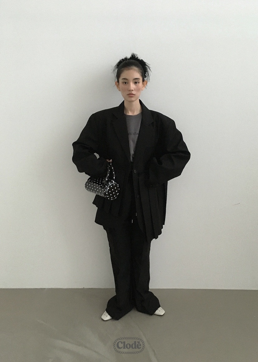 CLODE東大門㊣直郵女裝新品真品25秋冬人氣推薦休閑夾克褶皺CLODE夾克