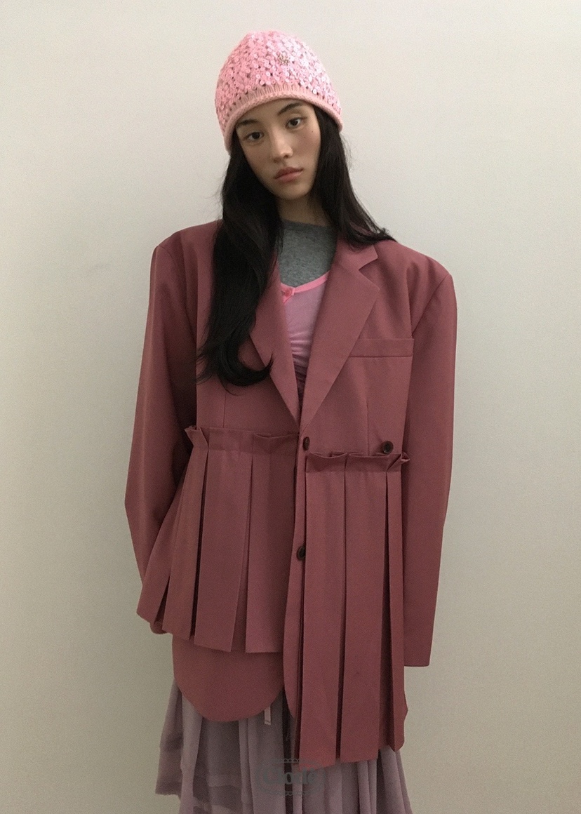 CLODE東大門㊣直郵女裝新品真品25秋冬人氣推薦休閑夾克褶皺CLODE夾克圖色1