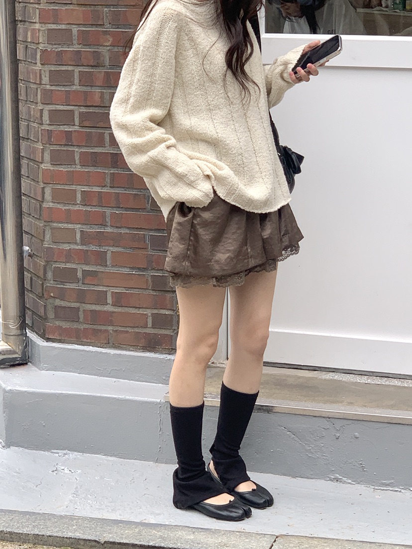 LOGARDEN東大門㊣實拍女裝新品熱賣休閑真品25秋冬短褲蕾絲LO GARDEN短褲