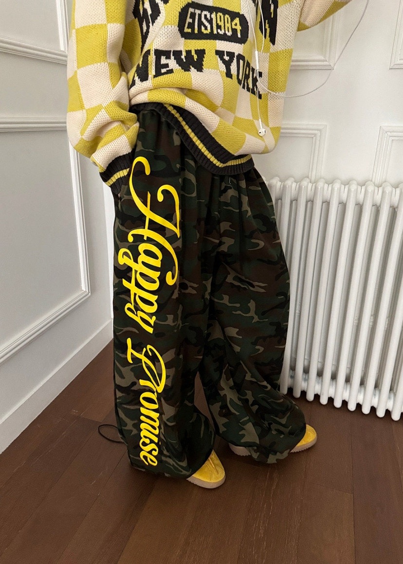 OURWAVE/OUR ROOM東大門㊣實拍女裝新品人氣休閑休閑褲迷彩Our Wave/Our Room休閑褲