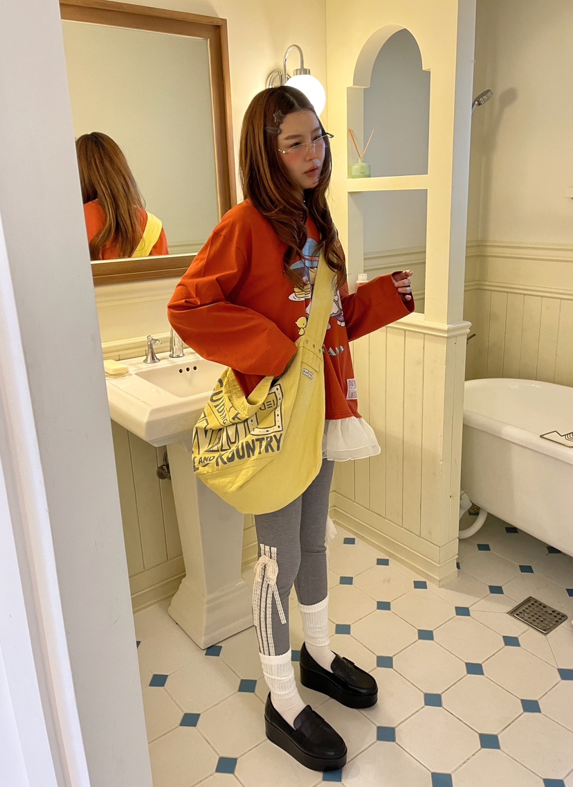BOUTIQUE-L韓國代購㊣女裝新款休閑打底褲鯊魚褲不含包緊身褲條紋BOUTIQUE-L打底褲/鯊魚褲