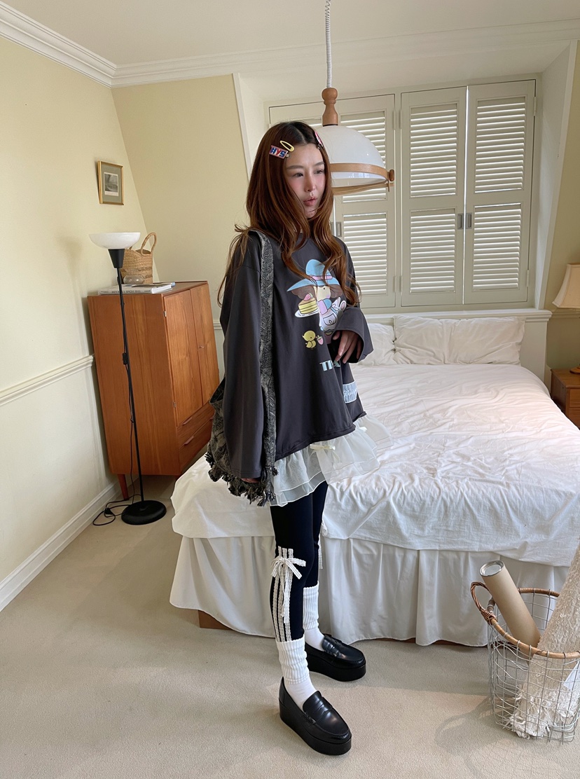 BOUTIQUE-L韓國代購㊣女裝新款休閑打底褲鯊魚褲不含包緊身褲條紋BOUTIQUE-L打底褲/鯊魚褲
