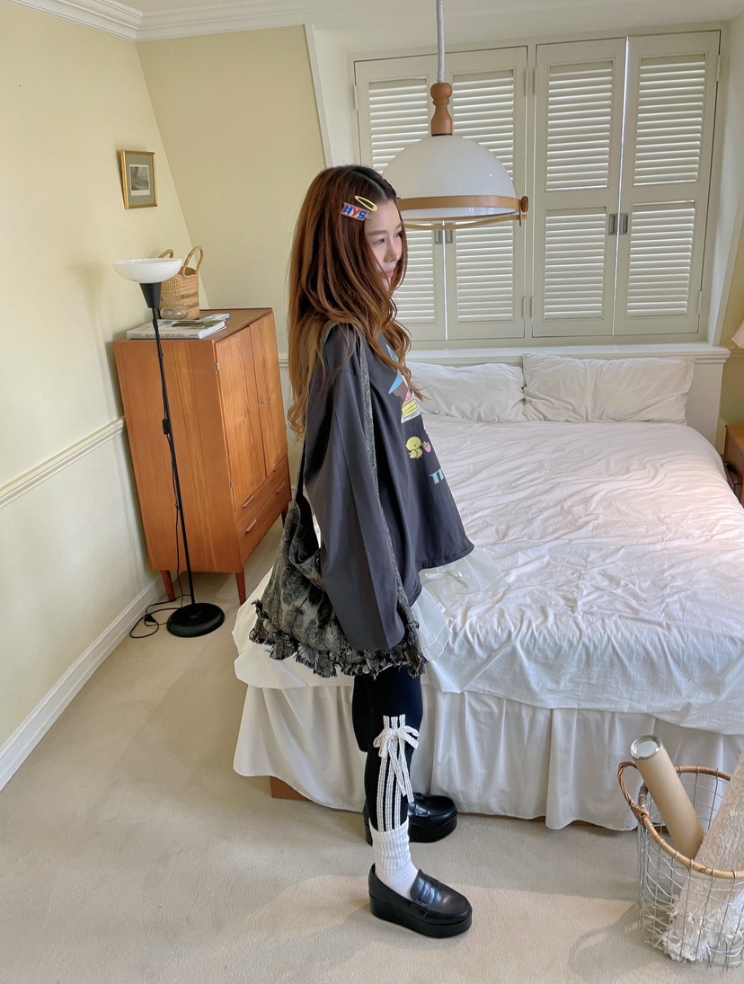 BOUTIQUE-L韓國代購㊣女裝新款休閑打底褲鯊魚褲不含包緊身褲條紋BOUTIQUE-L打底褲/鯊魚褲