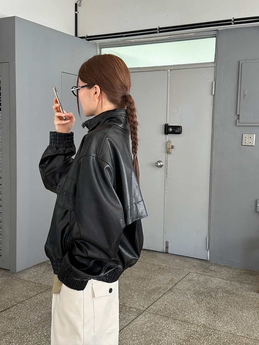 UNBOUND東大門㊣直郵女士新品時尚推薦25秋冬休閑真品皮衣皮革UNBOUND皮衣