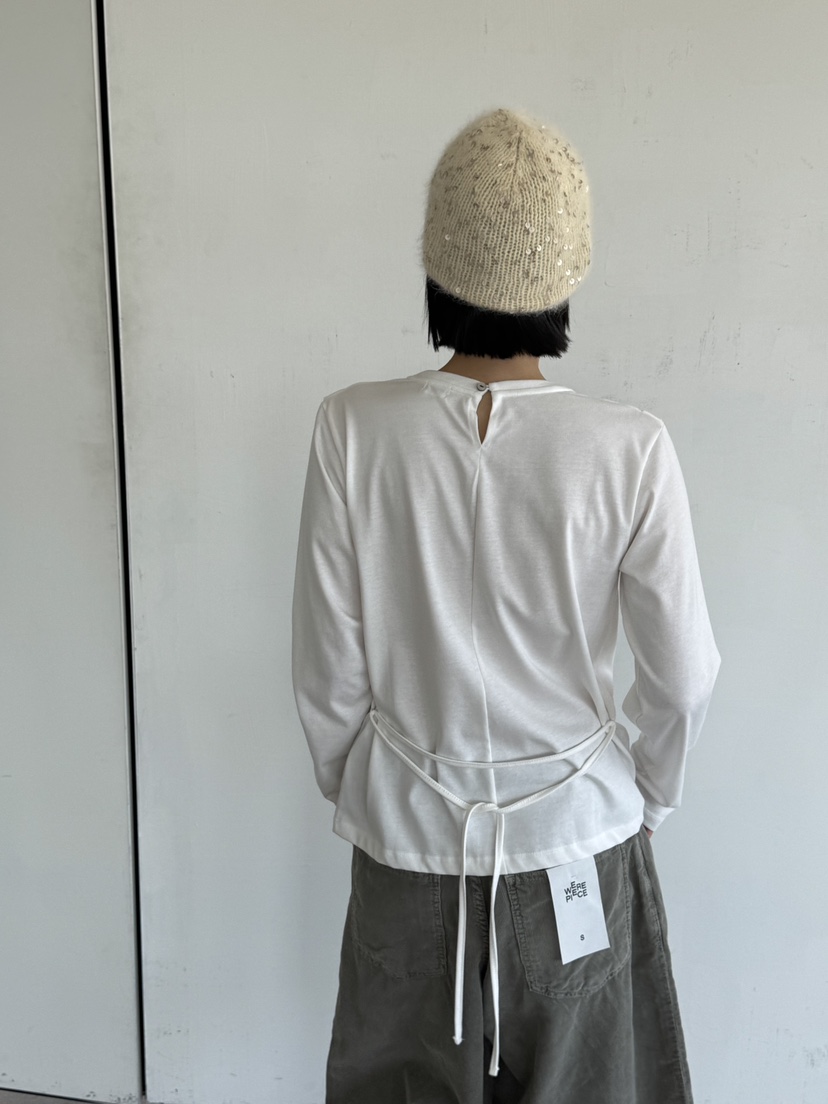 KARE/WEREPIECE韓國代購㊣女士新款職業時尚長袖T恤含腰繩KARE/WEREPIECE長袖T恤